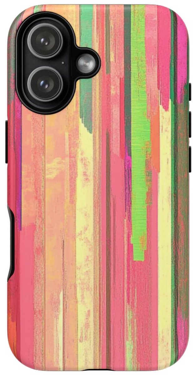 Levendige Verticale Strepen Abstracte Kunst – Telefoonhoesje Geschikt voor iPhone 17