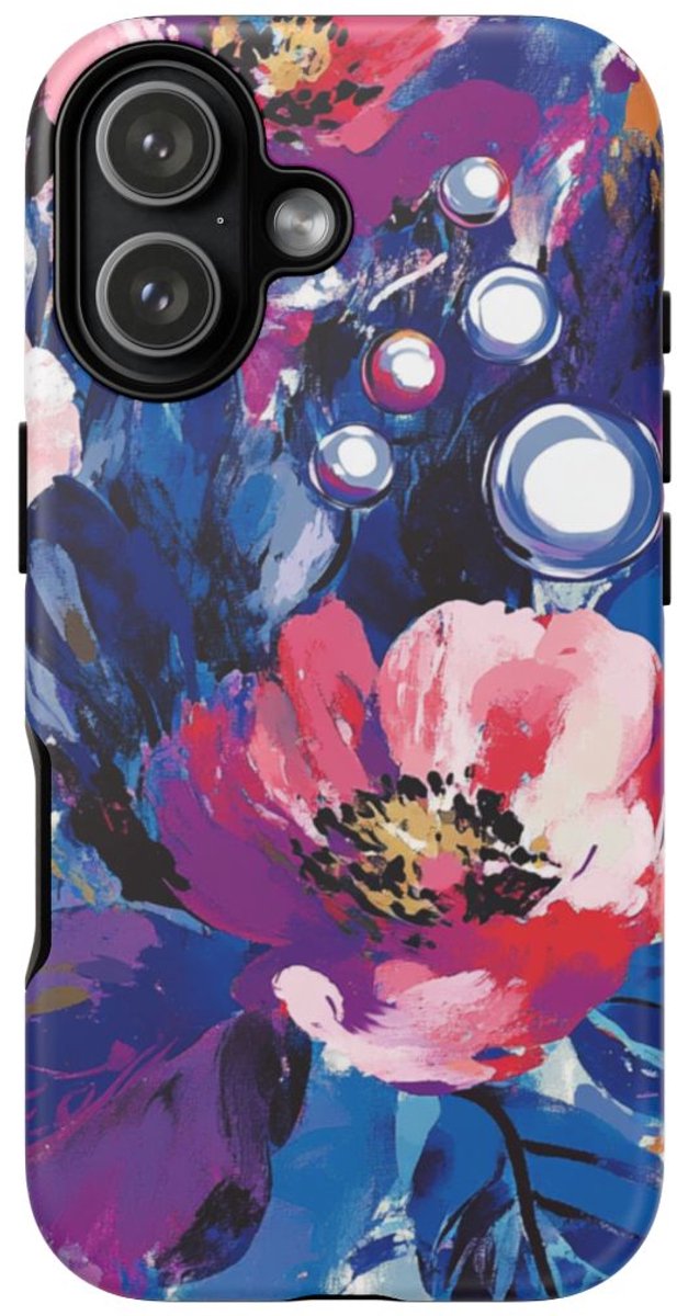 Impressionistische Bloemen met Parelaccenten – Telefoonhoesje Geschikt voor iPhone 17