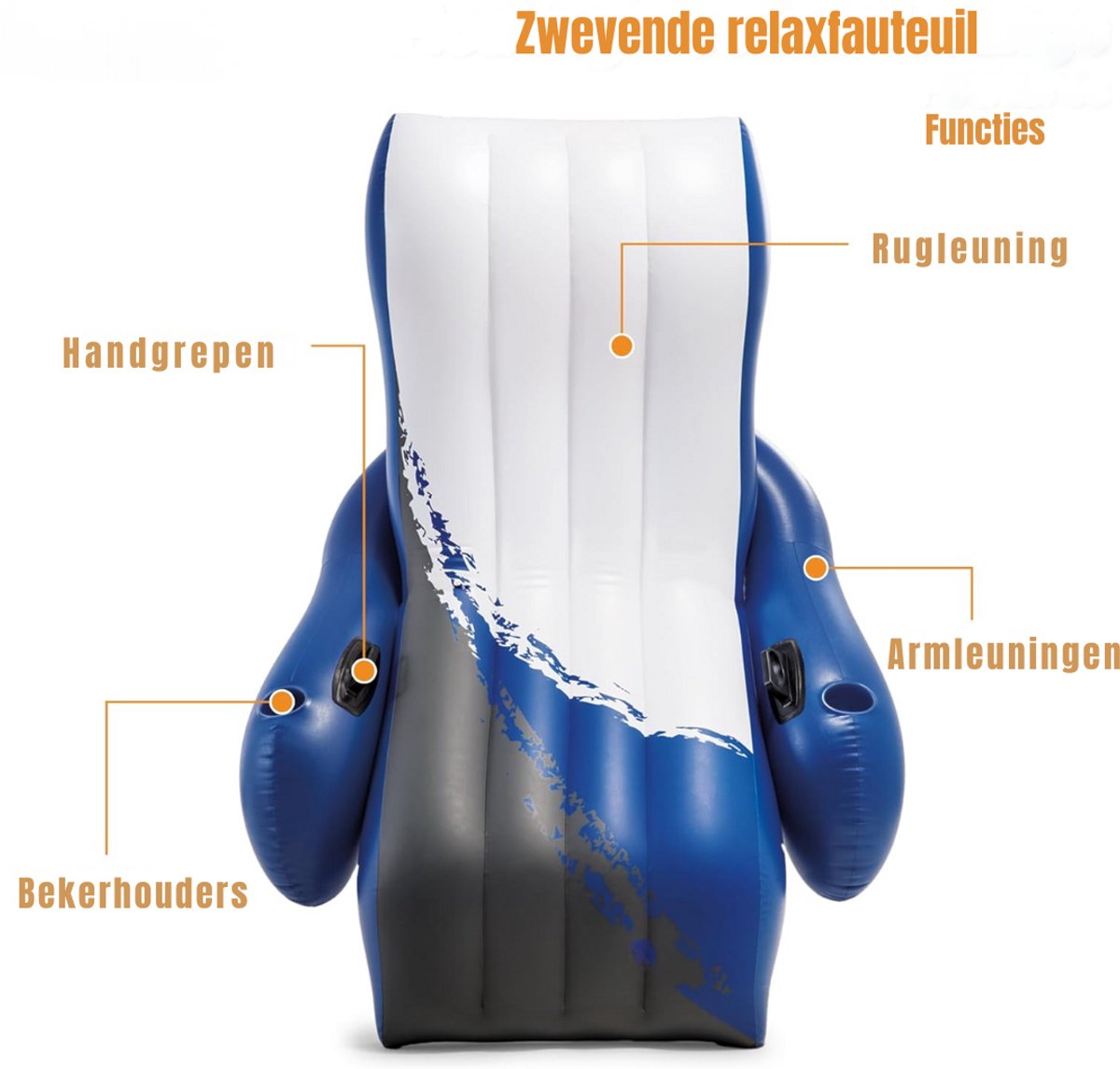 SCH Jacuzzi Opblaasbaar - Jacuzzi - Blauw - 14cm x 31cm x - afbeelding 2