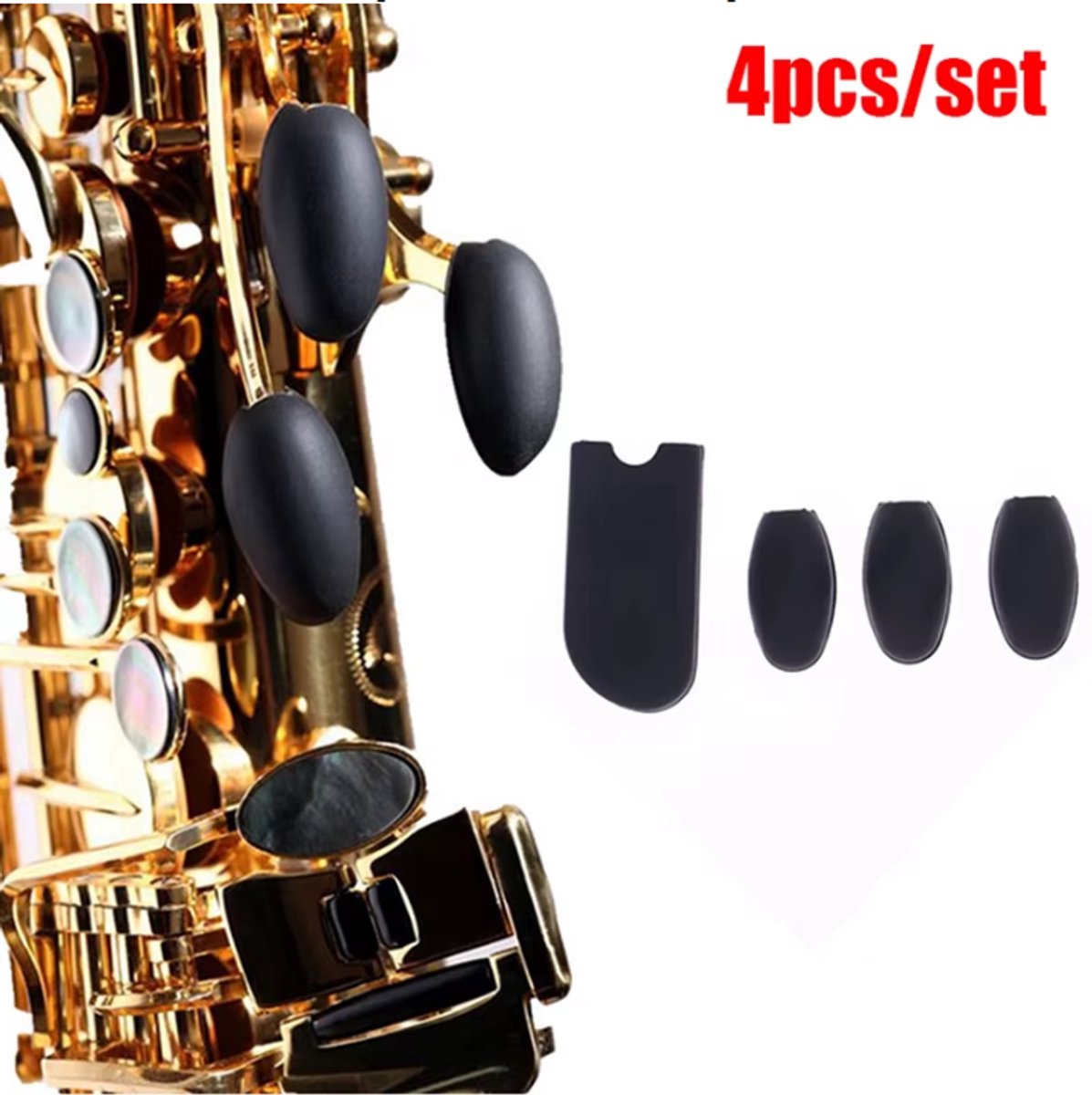 Saxofoon Duimsteun + 3 x Vinger Protector - Kussen Vinger Protector Gereedschap Muziekinstrument Onderdelen