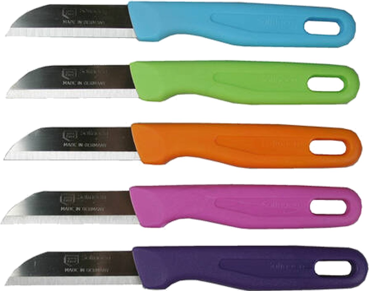 Solingen schilmesjes - multi kleuren - 3x stuks - 16 cm - Keukengerei - Aardappel schilmesjes