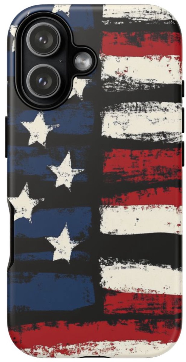 Verweerd Vlagpatroon met Vintage Effect – Telefoonhoesje Geschikt voor iPhone 17