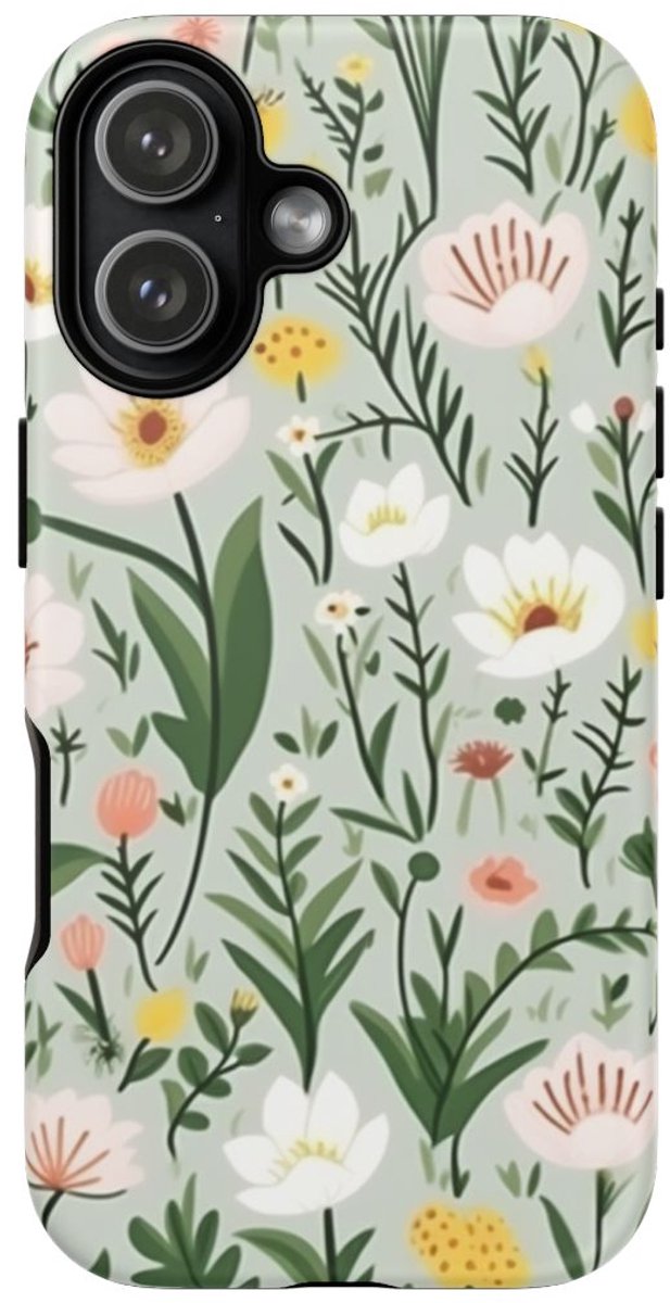 Weelderig Bloemenweidepatroon – Telefoonhoesje Geschikt voor iPhone 17