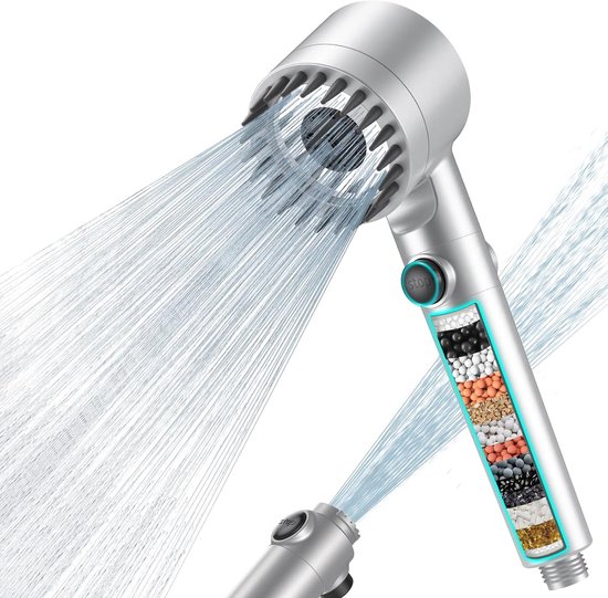 Pommeau de douche à cascade filtrée et à pluie à température contrôlée avec inve