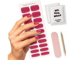 Gel Nail Wrap - Roze - Magenta Pantone - Gel Nail Wraps - Gel Nagel Stickers (incl. Instructievideo)