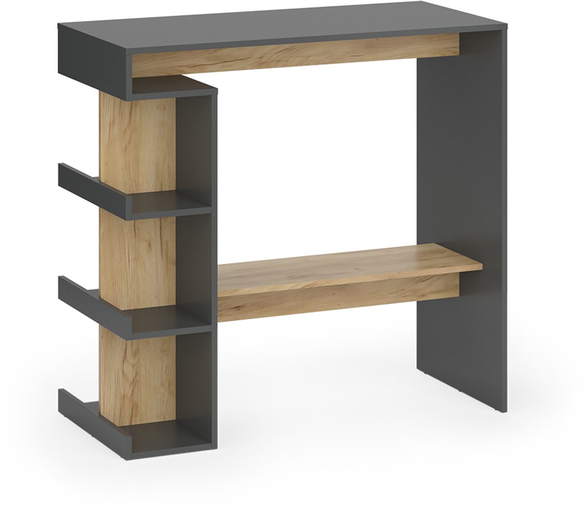 Vicco Dana Bartafel – 108 x 50 cm Antraciet/gouden eik Antraciet/Goudkleurig Eiken