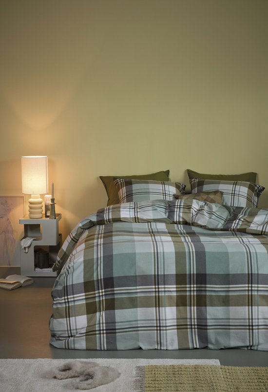 Beddinghouse Vernon dekbedovertrek - Lits-Jumeaux - 240 x 200/220 cm - Groen van Beddinghouse — afbeelding 2