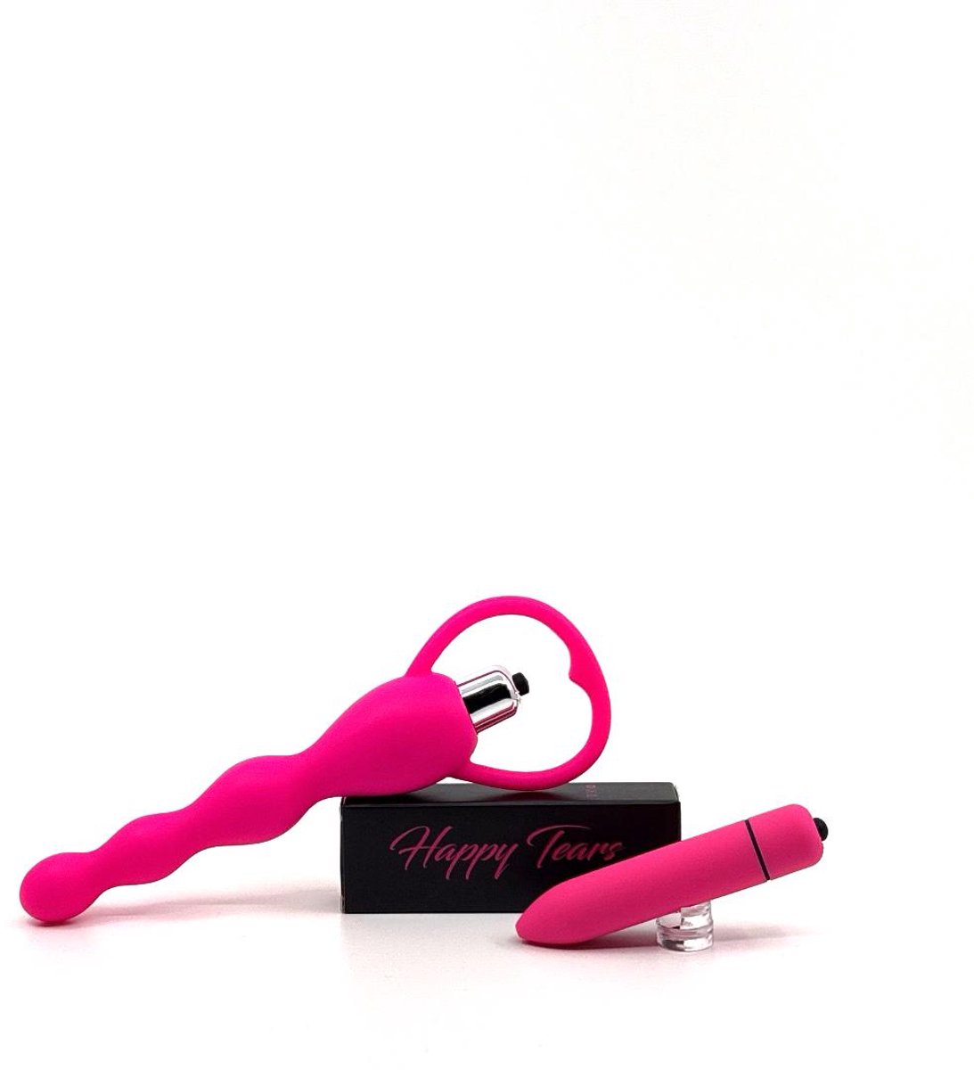 Happy Tears© - Intense Anaal & Bullet Vibrator Set – Voor Spannend Plezier – Roze