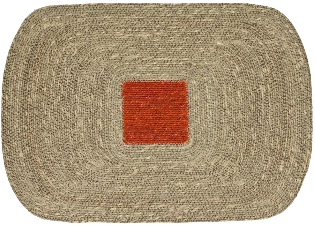 Pomax Quadri placemat zeegras 50x35cm safraan