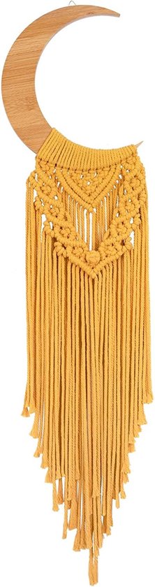 Avoik Macrame Muur Opknoping, Boho Geweven Tapijt Chique Wall Art Bohemian Home Decor Moderne Handgemaakte Muur Opknoping Decoraties voor Slaapkamer Woonkamer Boerderij Appartement Dorm
