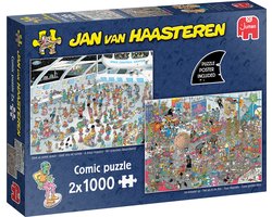 Jan van Haasteren - Geef ons de ruimte & Net als in de film - 2x1000 stukjes puzzel - Legpuzzel volwassenen