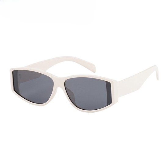 VueDeCerf Unisex Zonnebril - CAT 3 Zonnebril - UV380 - Cat Eye - Wit Montuur met Grijze Glazen van VueDeCerf — afbeelding 3