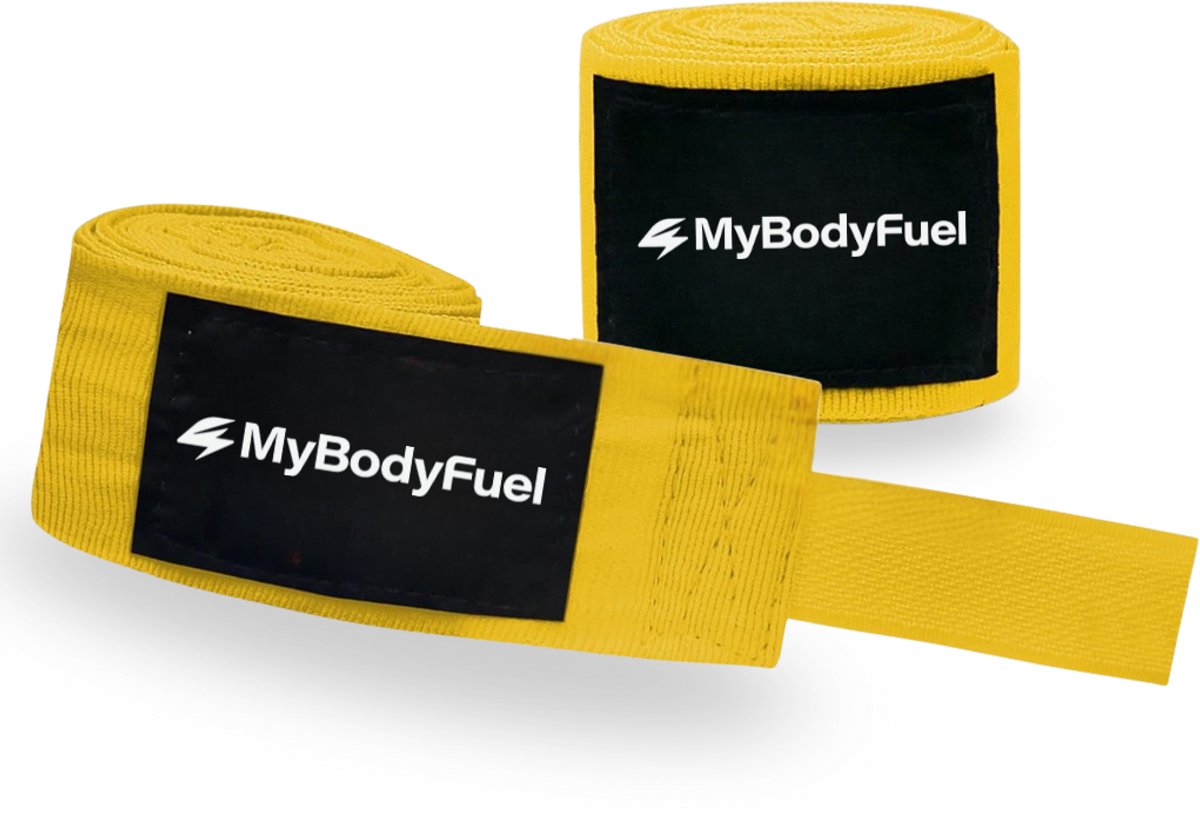 MyBodyFuel - Bandage Boksen - Boks Bandage & Kickboks Bandage - 5m - 2 Stuks Geel