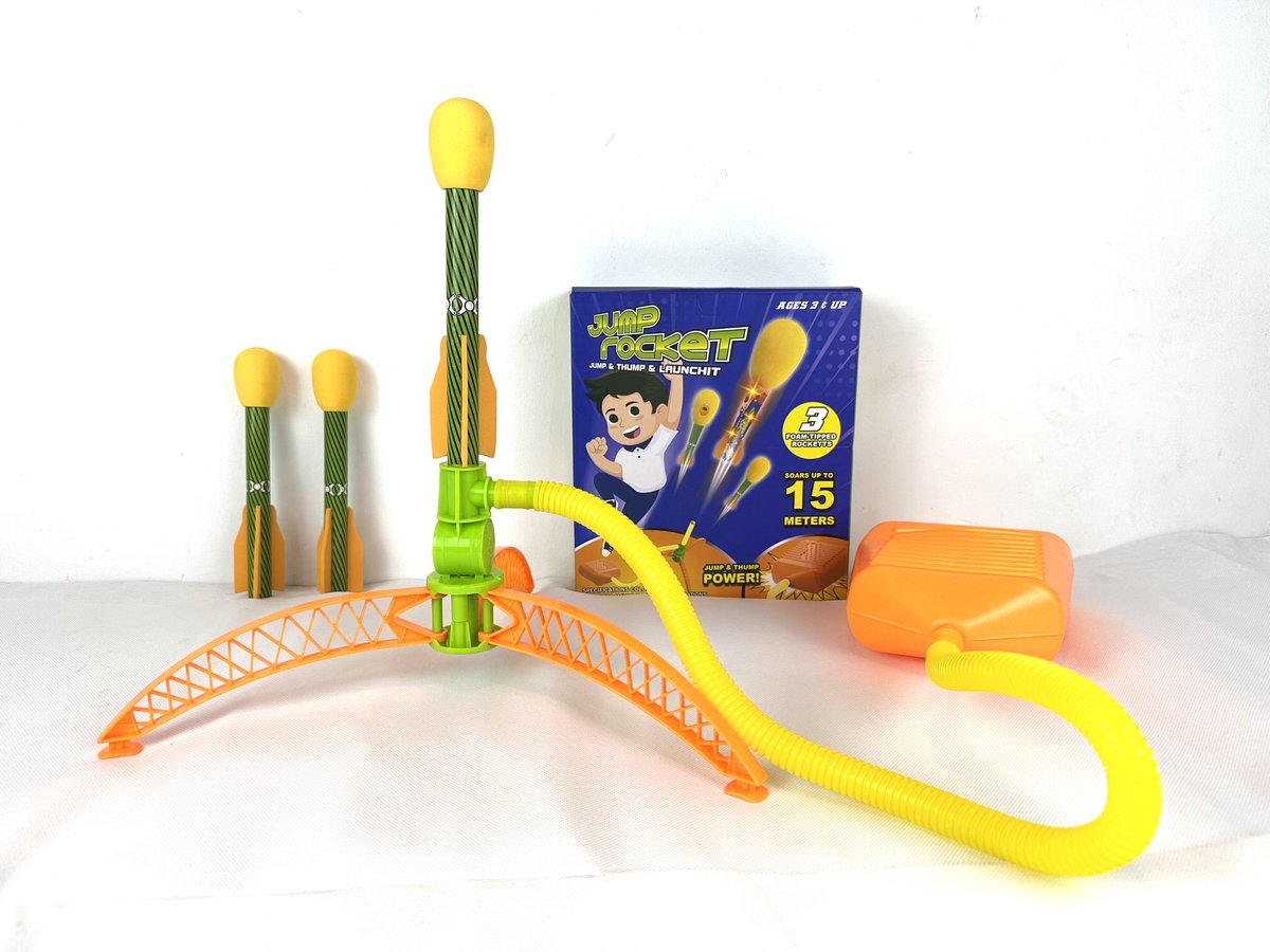 raketwerper - schuimraketten - buitenspeelgoed - strandspeelgoed - traplanceringsset - zomerspeelgoed - vakantie-speelgoed - tuinspel - actief-speelgoed - kindercadeau - jongens-speelgoed - meisjes-speelgoed - buiten-activiteiten