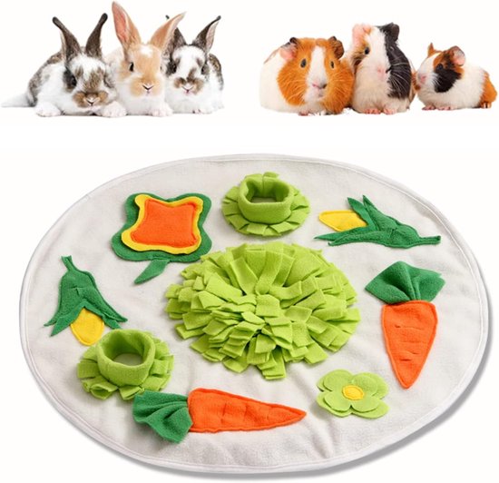 Cavia foerageren - konijn foerageren - voedingsmat snuffle mat - konijn speelgoed verveling breker - polar fleece huisdier snuffle pad - voedingmat voor konijnen - konijnen cavia's puppy chinchilla's
