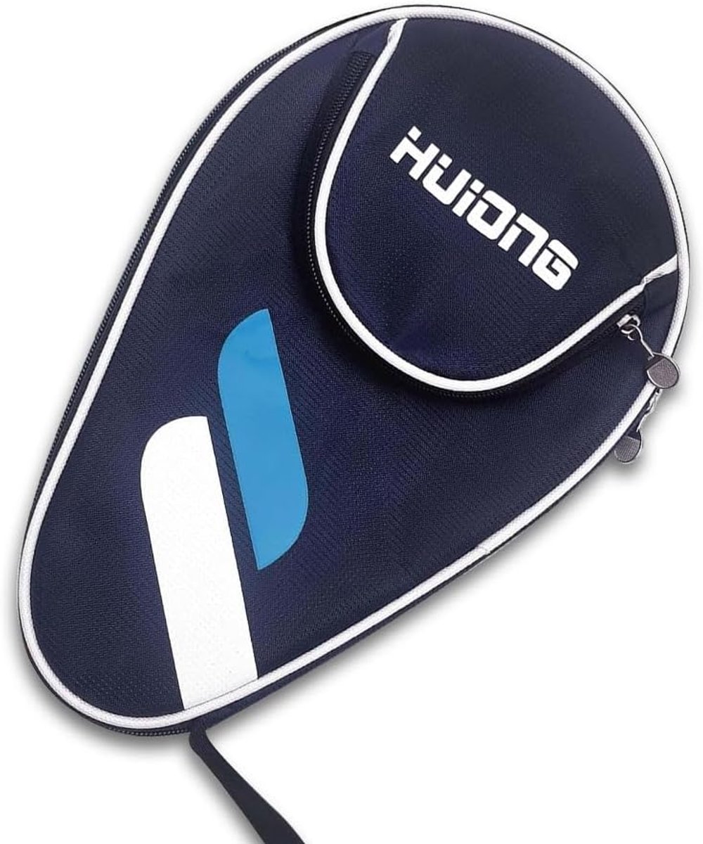 Table Tennis Racket Cover - Rond - Master met Ball Compartment - Tas voor 2 Bats en 3 Ballen - Waterdichte Tafeltennis Bats - Bescherming met Gevoerde Racket Compartment