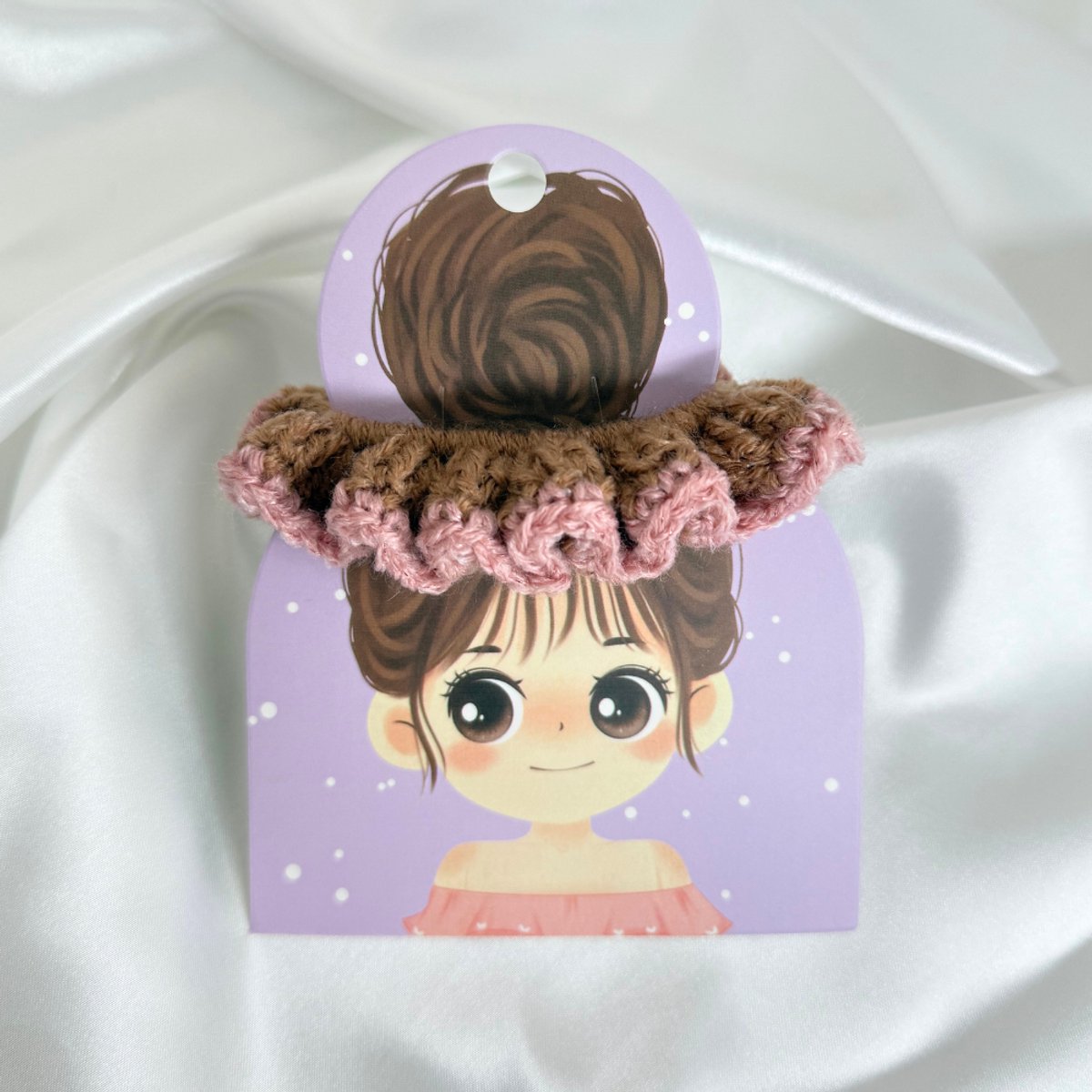 Nisera Design - Scrunchies - Mocha Bloom - Crochet