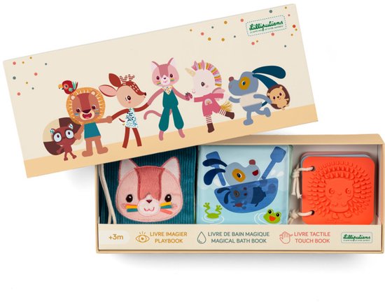 Foto: Yippiez zacht knisperboek baby box speelgoed zwart wit contrasterend sensorisch leren kraamkado kraamcadeau