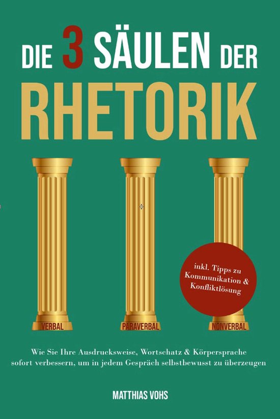 Die 3 Säulen der Rhetorik: Wie Sie Ihre Ausdrucksweise, Wor ... - cover