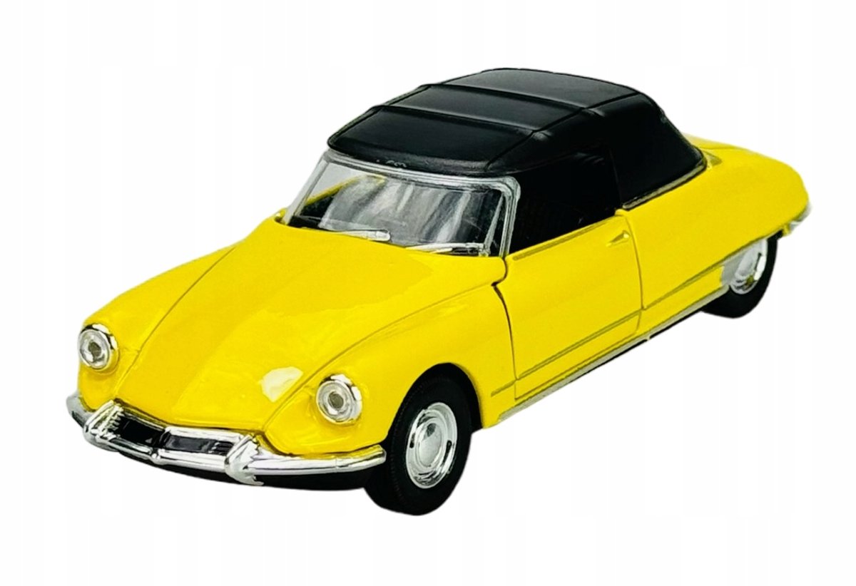 Welly Old Timer Citroën DS 19 Cabriolet Geel 1:34 Metalen Modelauto