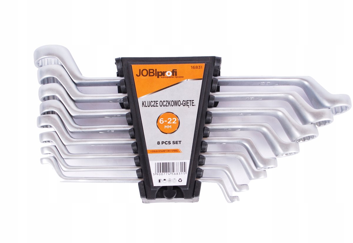 JOBIprofi Ringdopsleutelset 8-delig 6-22mm Chroom-Vanadium