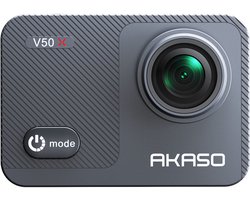 AKASO V50X Action Camera 4K – Touchscreen – 40m Waterdicht – 4× Zoom – Afstandsbediening – Inclusief Waterdichte Behuizing & Helm Accessoires – Onderwatercamera met 64GB SD-Kaart