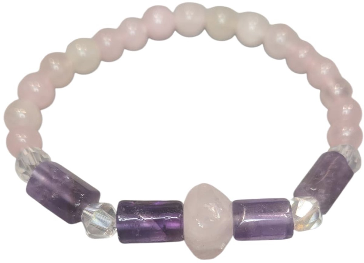 rozenkwarts met amethist armband