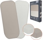 Lionelo Bamboo Sheet Lot de 2 draps-housses pour berceau et lit parapluie, en viscose de bambou, doux, respirants et élastiqués, adaptés aux matelas jusqu’à 10 cm, respectueux de l’environnement