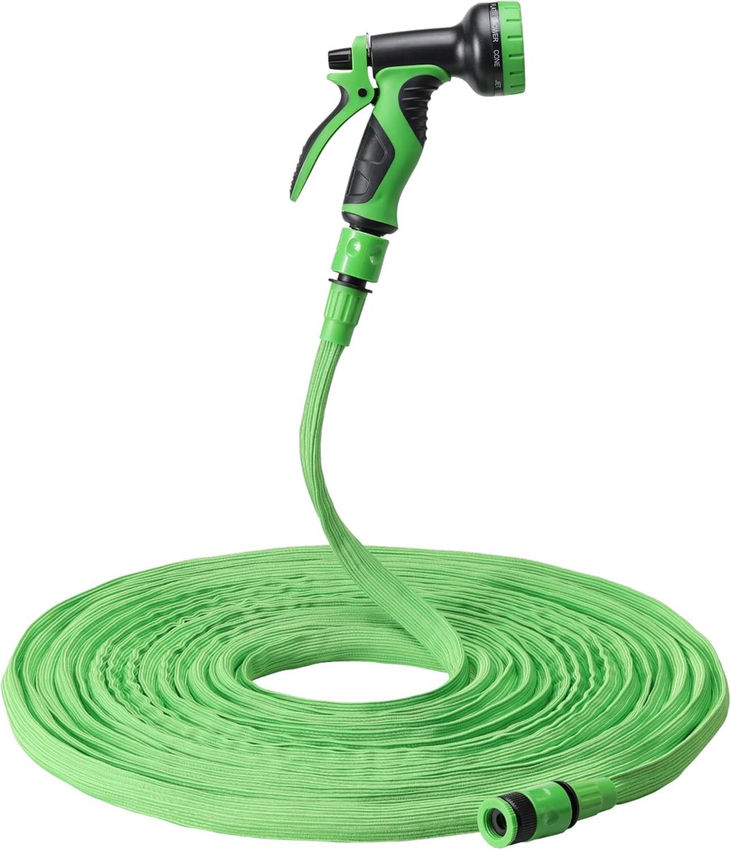 Flexibele tuinslang - Rekbare waterslang - Kunststof - Groen