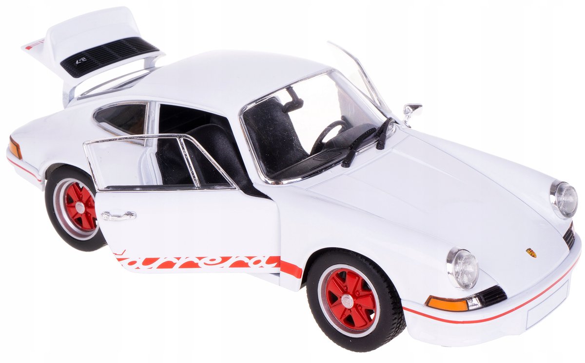 Porsche 911 Carrera RS 2.7 Model Auto Welly 1:24 Metaal Wit