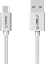 USB-A naar Micro USB laadkabel - 2.4A - 15 cm - Zilver