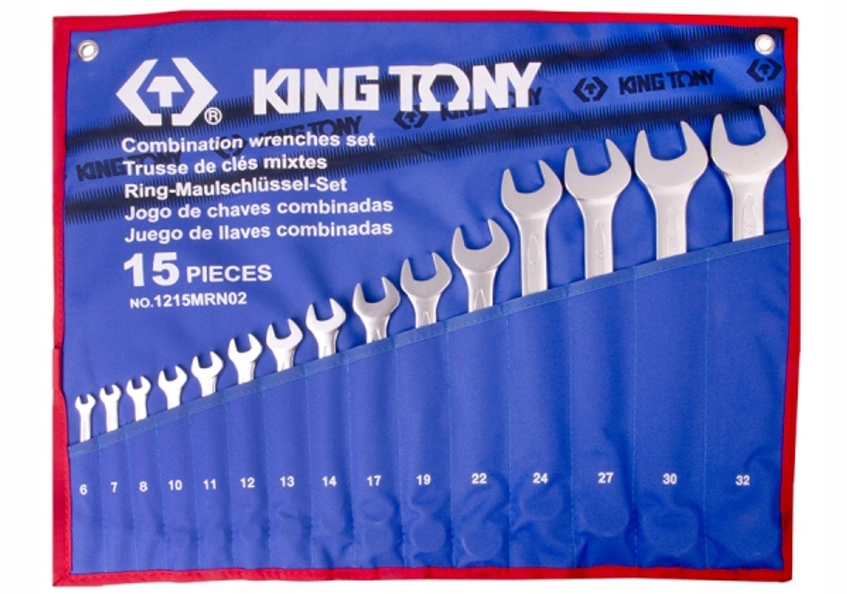 King Tony Ringsleutelset 15-delig (6-32 mm) met etui