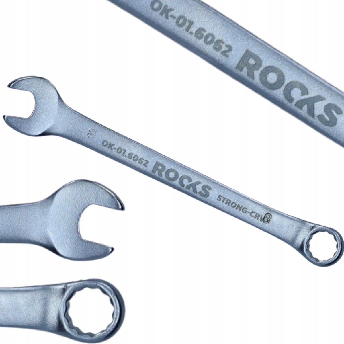 ROOKS Ringsleutel 8 mm - 31CrV3 staal, dubbel chroom, DIN 3113A