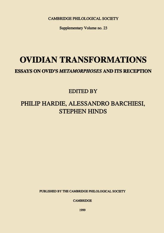 Proceedings of the Cambridge Philological Society Supplement ... - cover