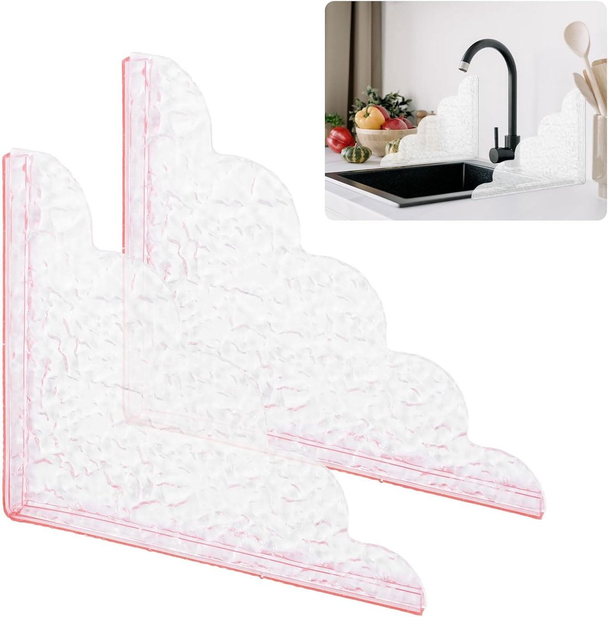 Provento - Douche Spatbescherming 2 Stuks Acryl Waterbescherming Badkamer, Badkuip, Gootsteen