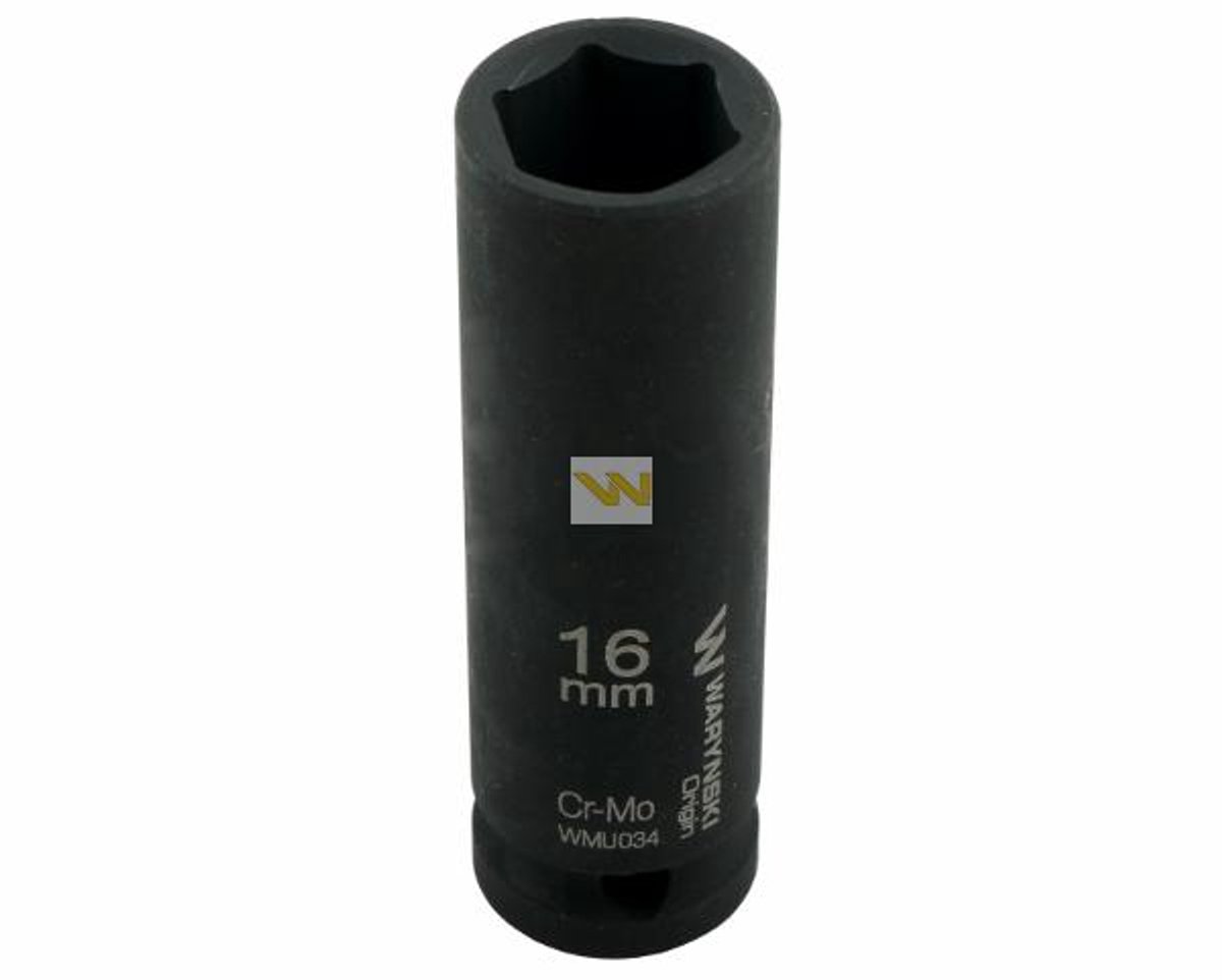 Lange slagdop 1/2", 16 mm, CrMo, DIN 3129