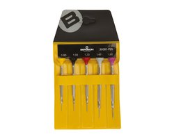 BERGEON schroevendraaierset – 5-delig – roestvrij staal – ergonomisch – SWISS MADE