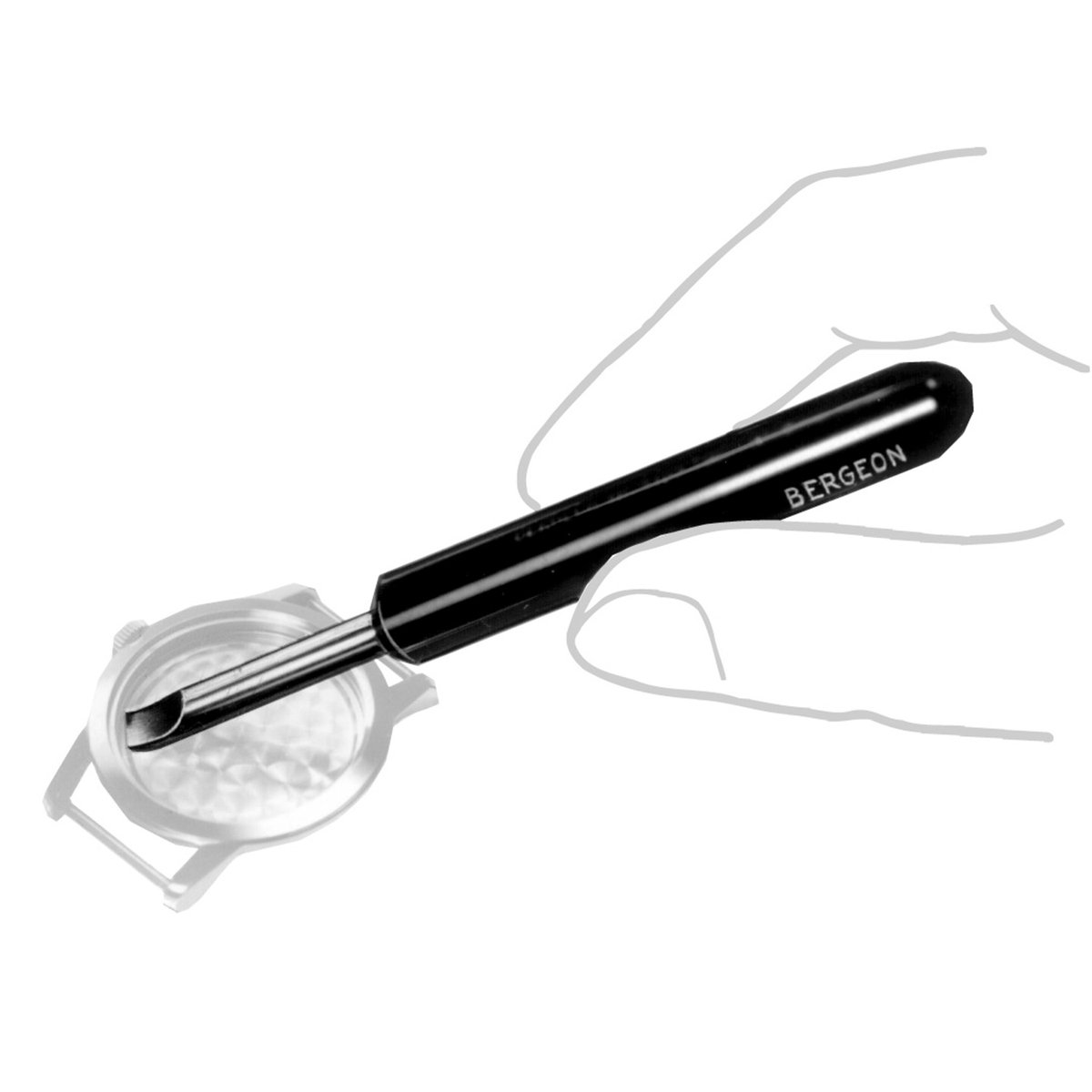 BERGEON Kastopener - Hendelvormig - Voor het voorzichtig openen van kastdeksels - Speciaal gereedschap voor horlogemakers - Eenvoudig in gebruik - Hendelbreedte: 5 mm