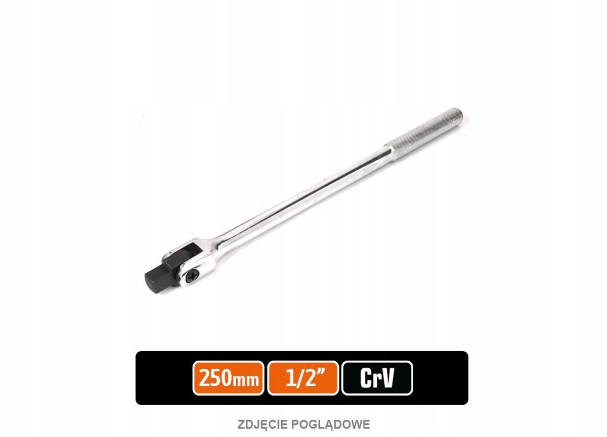 Draaibare Dop Ratel - 1/2" 250mm - CRV Staal