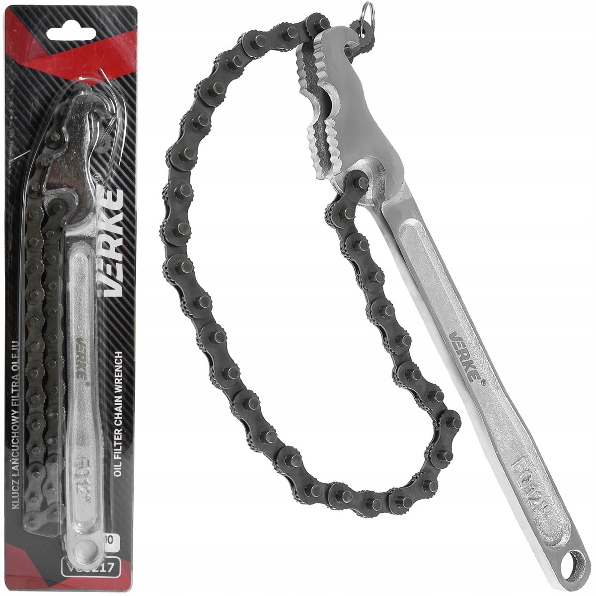 Verke V86217 Ketting Sleutel voor Oliefilters - 50 cm