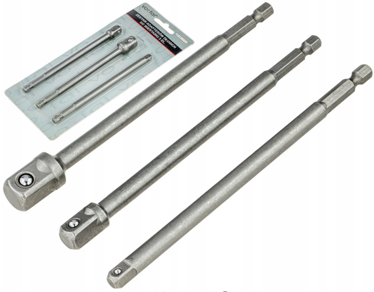 Adapterset Schroevendraaier 1/4" 3/8" 1/2" - 3 st