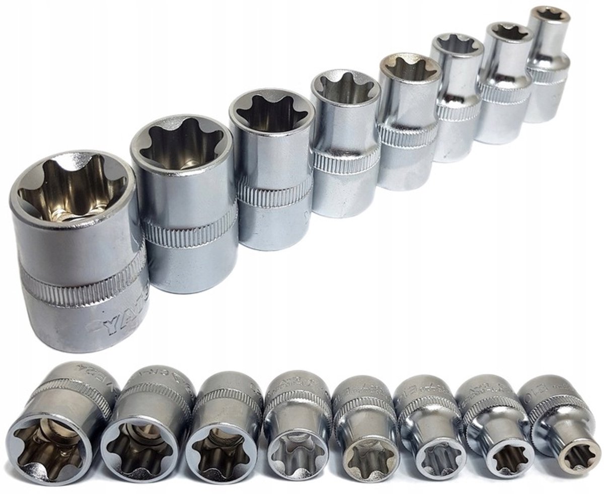 Yato Torx Dopslagenset 1/2'' 8 Delen E10-E24