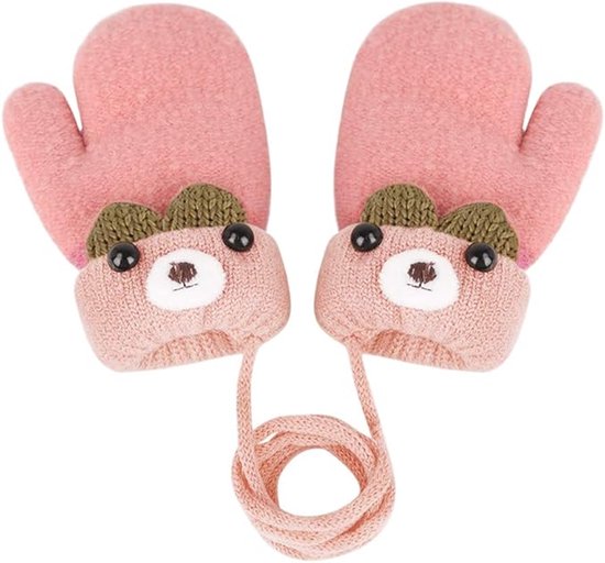 Baby Handschoenen / Wanten Met Teddy Beertje - Zand