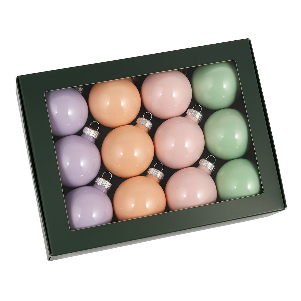 Kerstballen Glas | 8 Stuks | Glas | Pastel | Ø 80 mm
