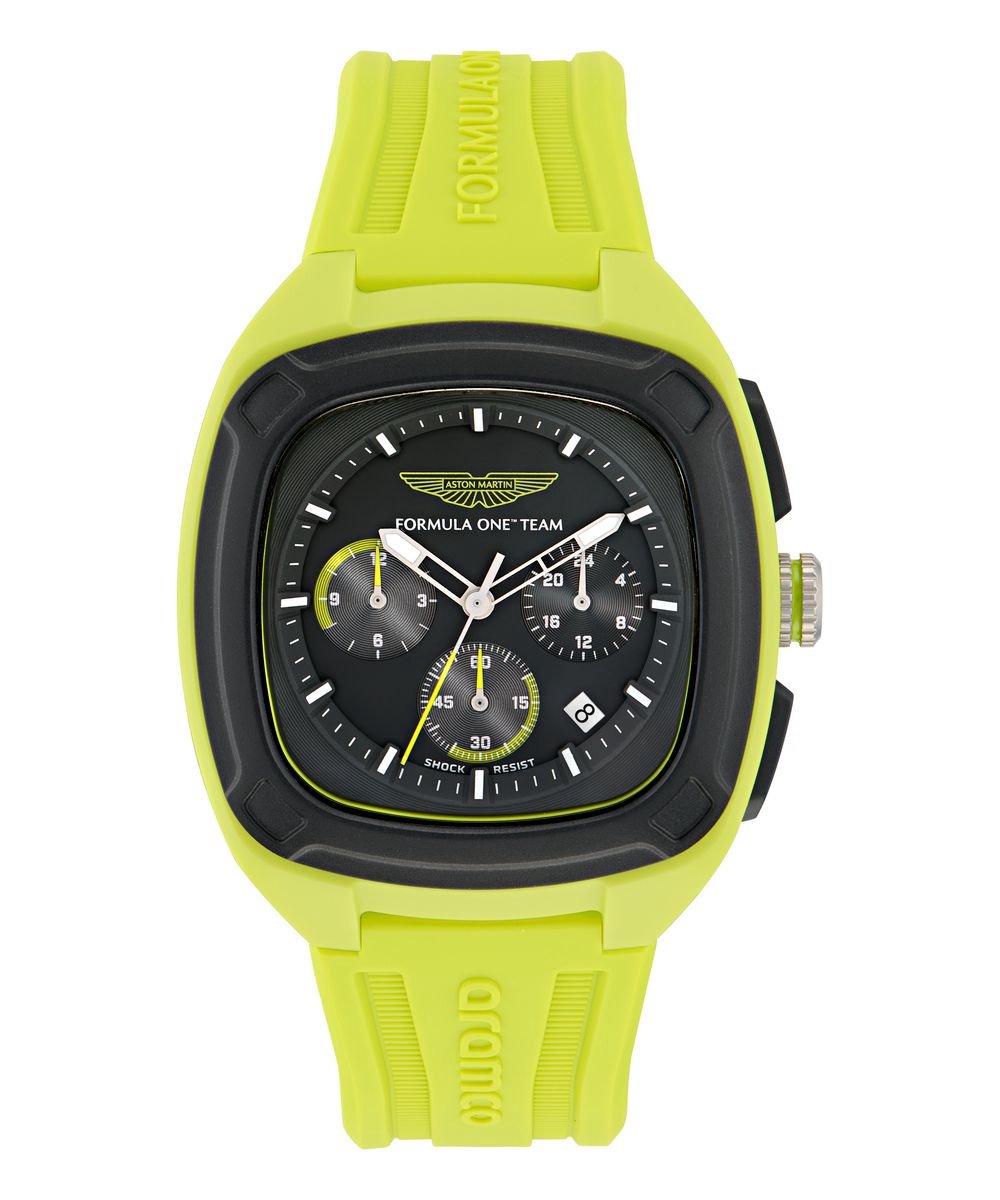 Aston Martin Am Formula 1 OVR W MTFO1F503 Horloge - Siliconen - Geel - Ø 44 mm