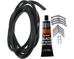 Dparts ovendeurdichting universeel - met hittebestendige siliconenkit lijm en 10 bevestigingshaakjes - oven deur rubber - deurrubber - ovenrubber - deurdichting ovendeur