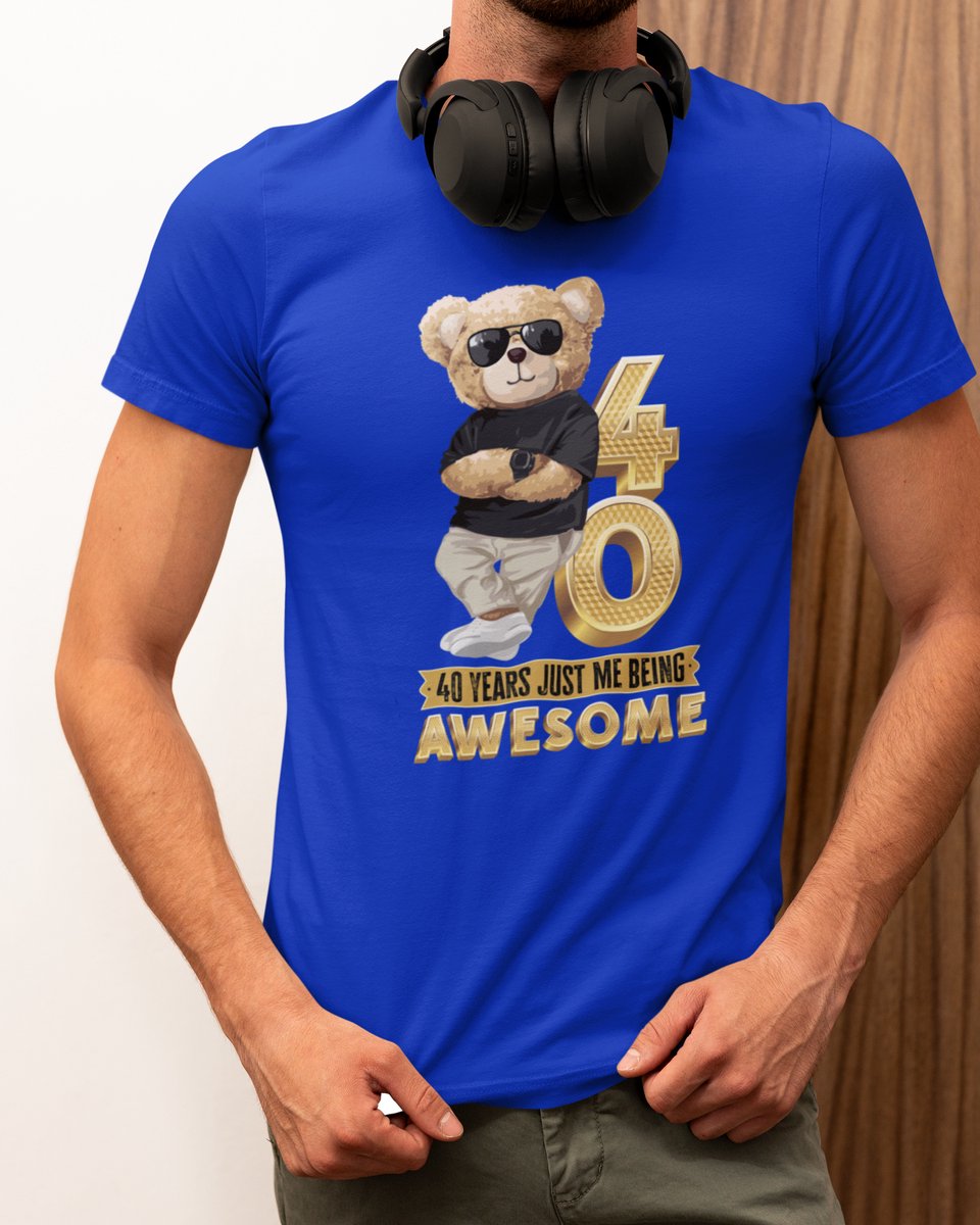 40 Jaar Verjaardag cadeau T-shirt - Blauw T-shirt Heren - Maat L - Verjaardag Cadeau Mannen - Limited Edition