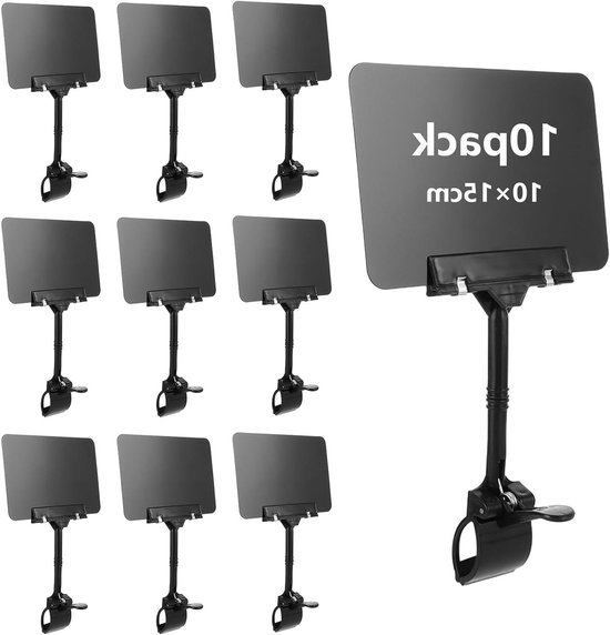 Prijskaarthouder voor dubbele displayhaak (100 st.) 25 x 38 mm Prijskaarthouder voor dubbele displayhaak (100 st.) 25 x 38 mm
