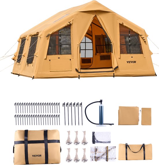 VEVOR Opblaasbare Tent voor Kamperen 8-12 Personen Glamping Tent 4.8x3.6x2.2m van Merkloos — afbeelding 3