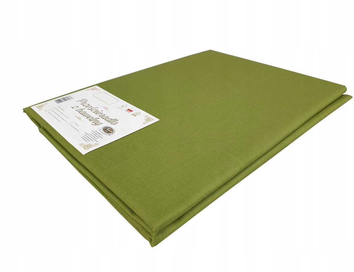 100% Katoenen Hoeslaken 200x220cm - Olijfgroen - Zonder Elastiek